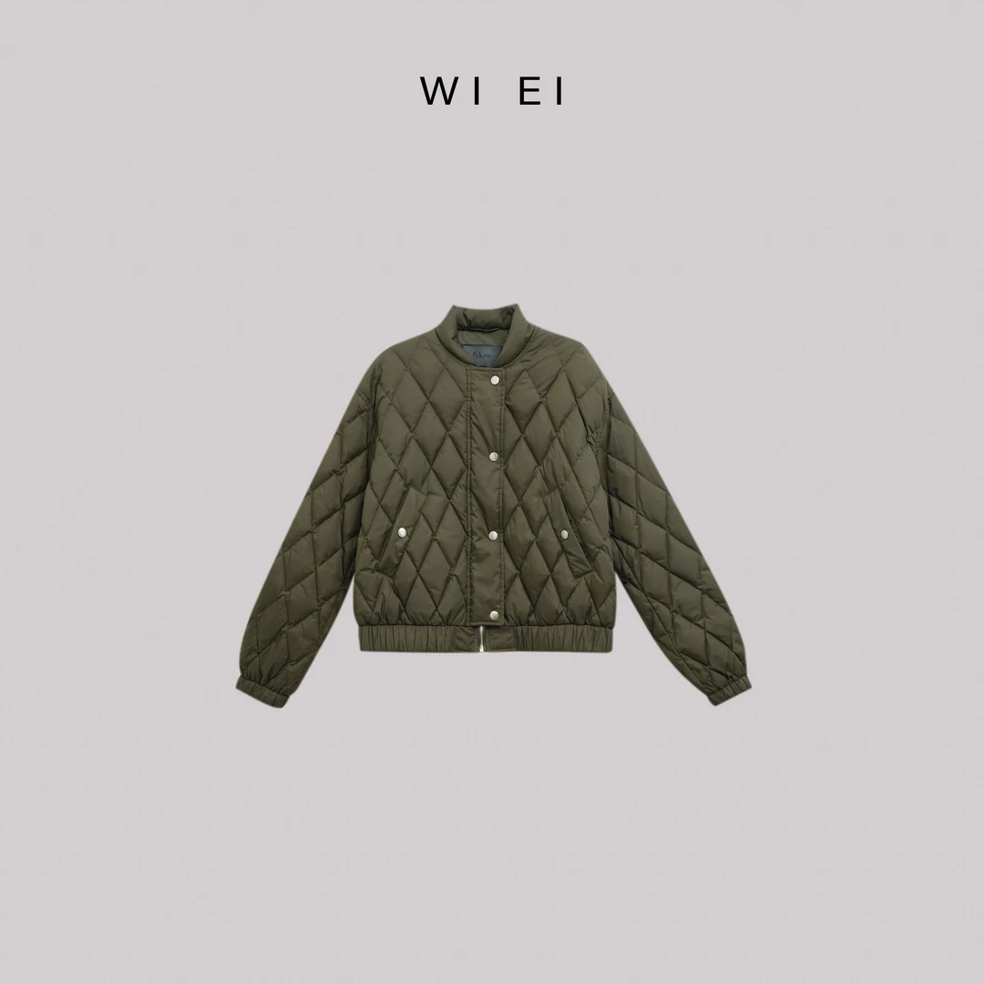 《WI EI》飞行日志*90安心鹅绒菱形格轻舒适鹅夹克羽绒服 外套23842