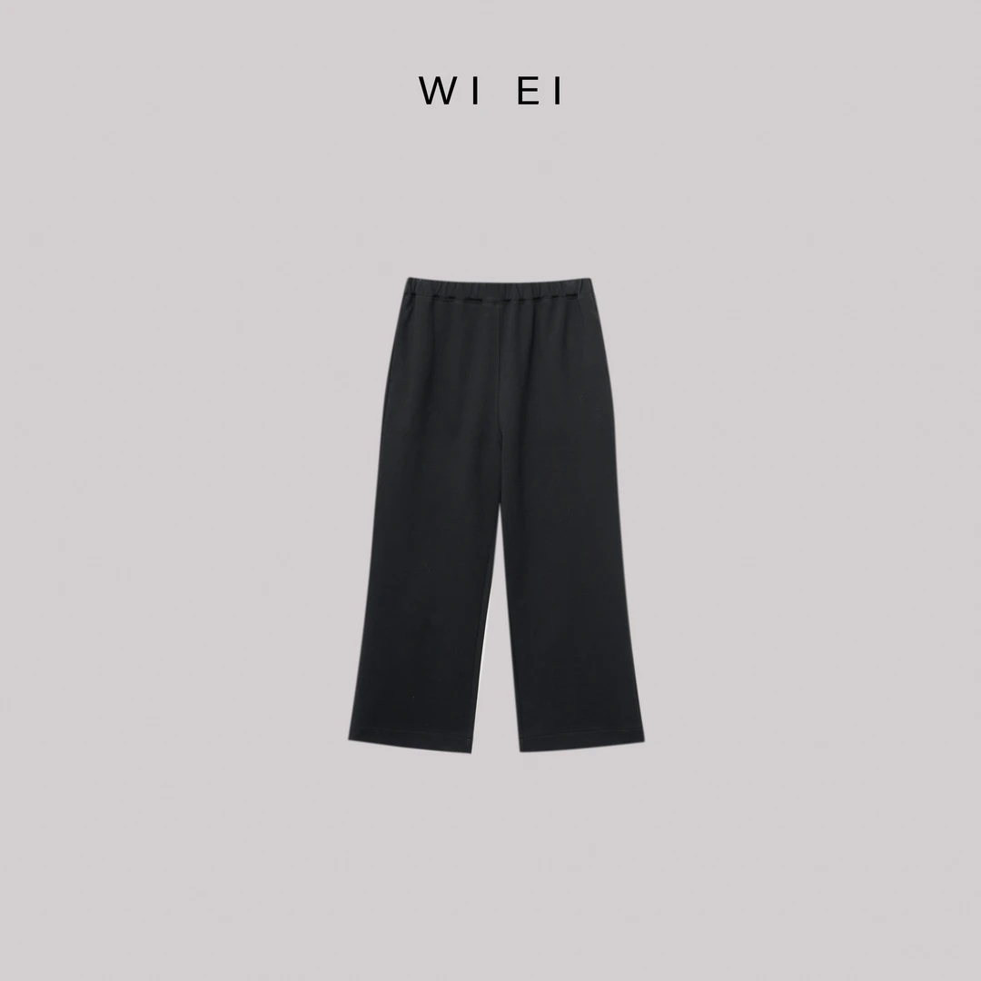 《WI EI》小懒裤*简约 垂感 休闲松紧腰9分 休闲 运动裤 23980