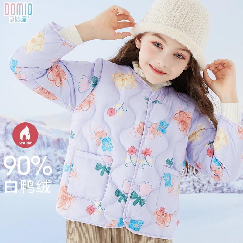 女童羽绒服儿童羽绒内胆秋冬中大童轻薄外套内穿学生校服神器童装