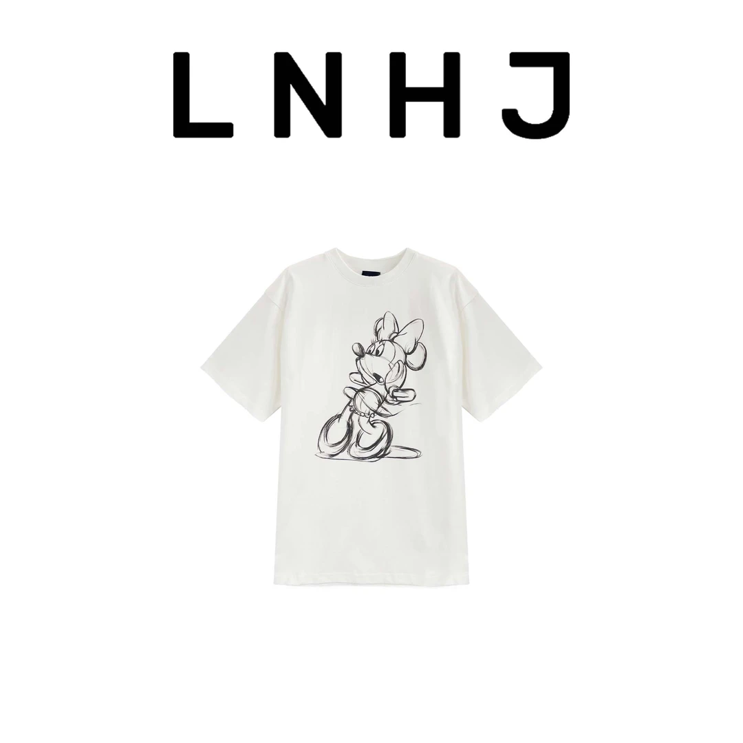 【LNHJ】高奢圆领卡通米老鼠T恤