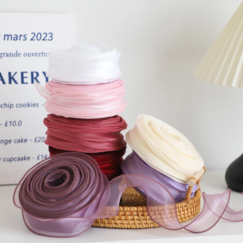 鱼尾纱直播35码大卷仙气小香风鲜花 花束礼品包装蝴蝶结装饰资材