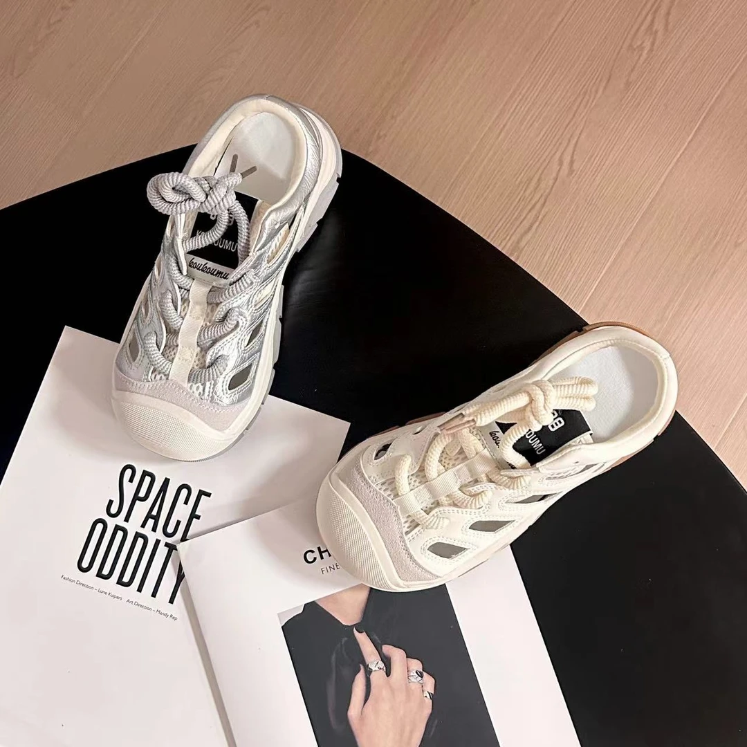 【OnePear】海滨微风 | 镂空透气运动鞋丑萌休闲凉鞋女鞋时尚系带