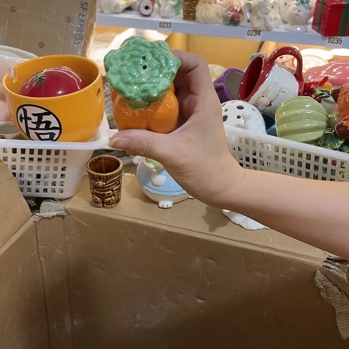 摆件掉色陶瓷微瑕完美慎拍