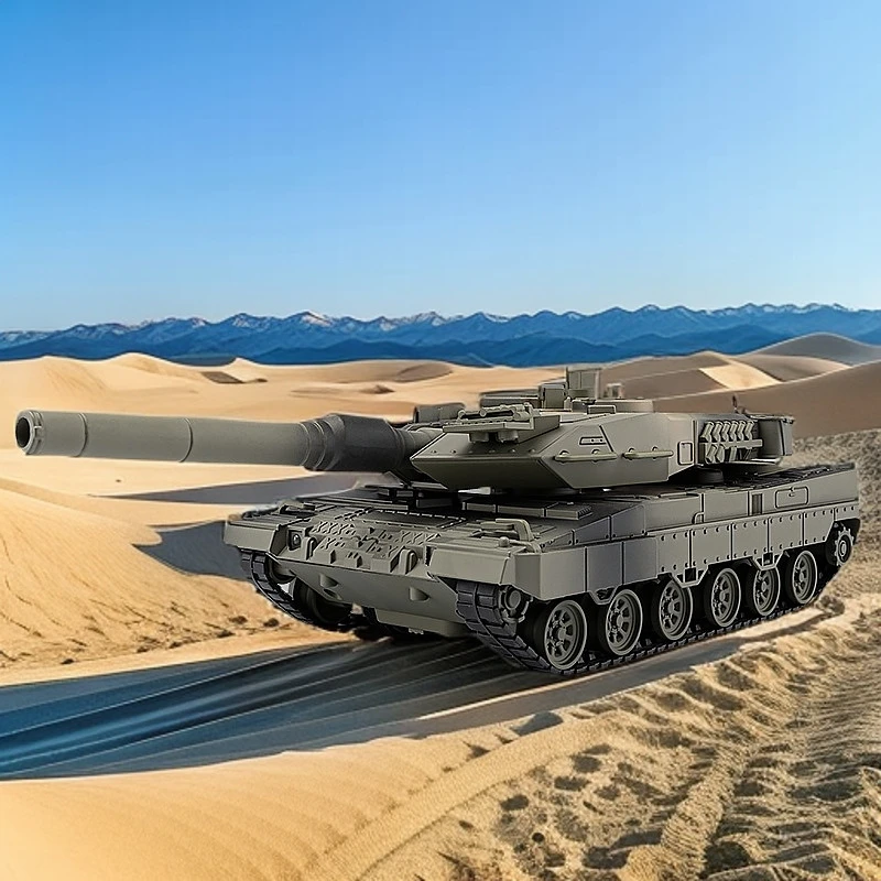 豹2主战坦克装甲车合金坦克车模型声光声光玩具仿真车可喷雾