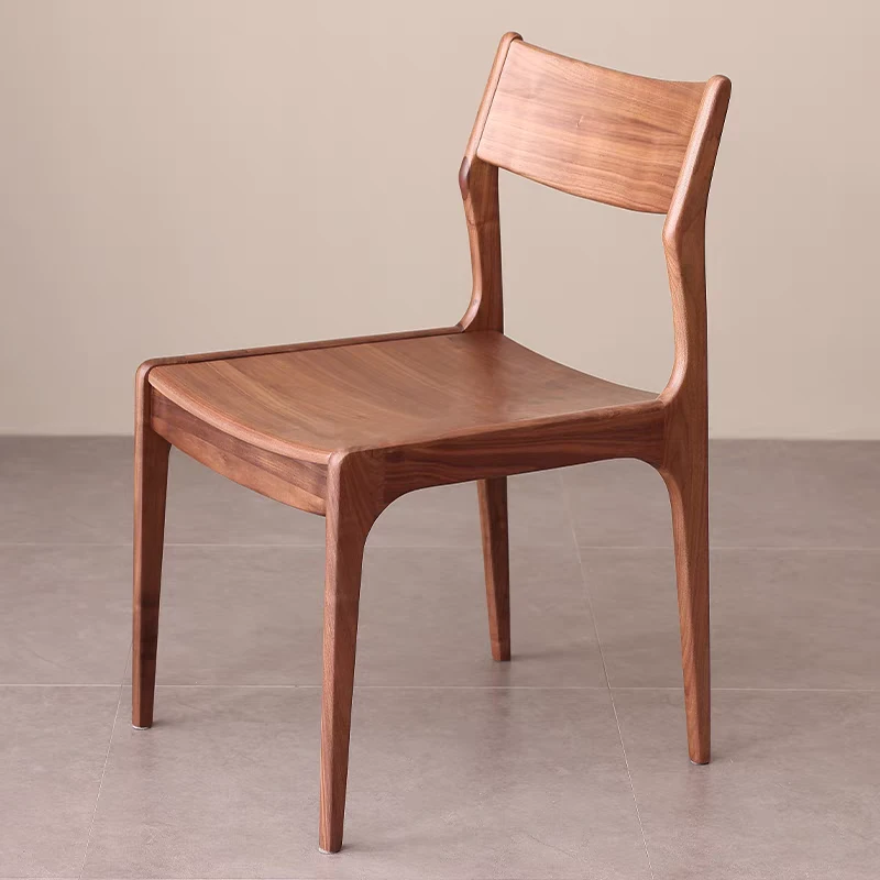 【鹿椅】北美黑胡桃 鹿椅酒店家用简约北欧餐厅书桌椅实木椅