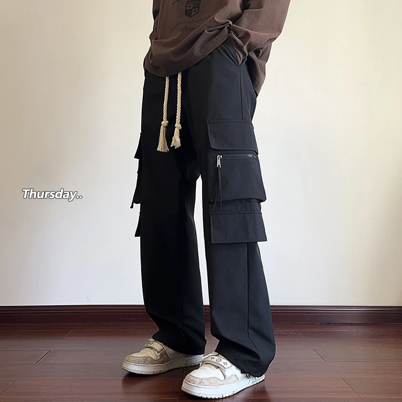 防风工装裤户外防水伐木休闲裤男款春秋百搭美式机能降落伞裤潮流