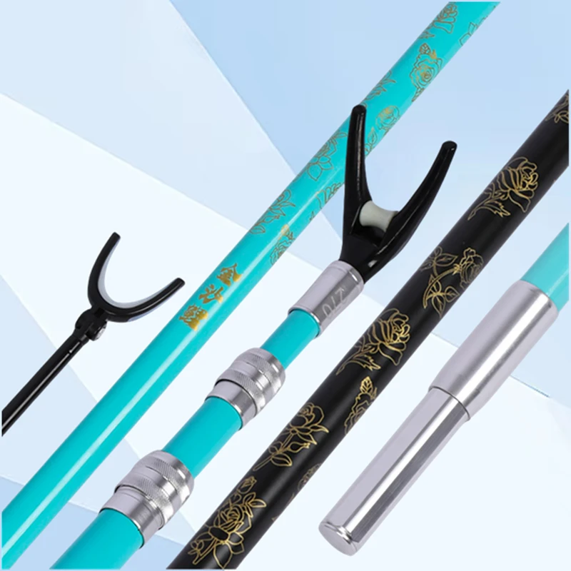 （黑金加强版）碳素支架炮台大物碳素支架黑坑钓鱼大物杆