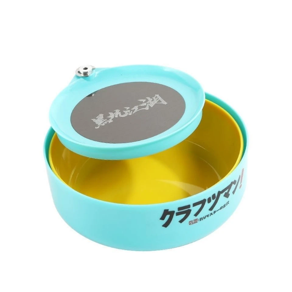 全磁拉饵盘开饵盘饵料强磁散炮鱼饵盆地插卡扣