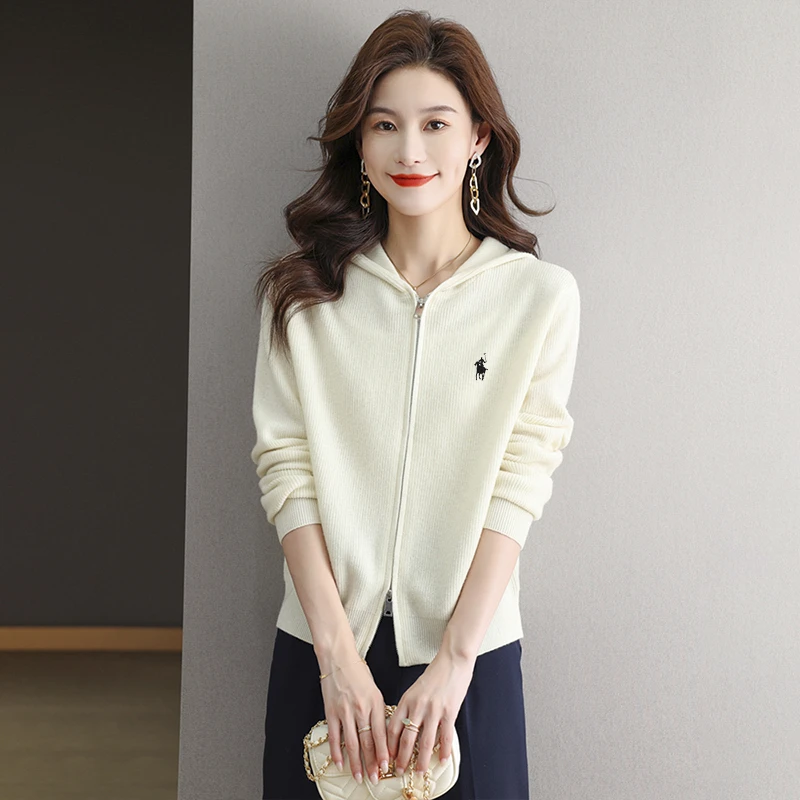 【芳姐专属】秋冬新款女士春秋经典百搭YKK拉链帽衫8167