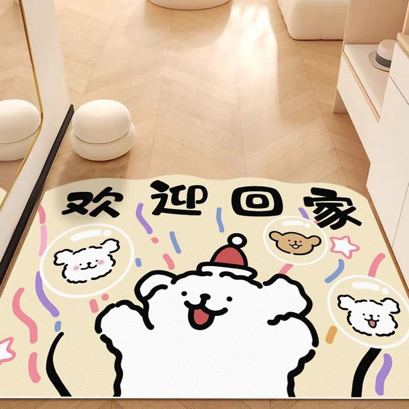 卡通入户门地垫玄关浴室进门垫子耐脏脚垫家用门口垫子可裁剪