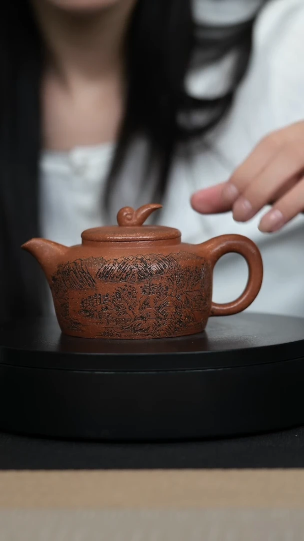 【闪购商品】紫砂茶壶066 DJJ祥云 手工紫砂壶