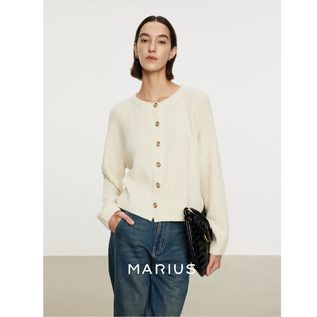 MARIUS“美术馆” %绵肌理圈圈纱时尚百搭优雅春夏季长袖开衫