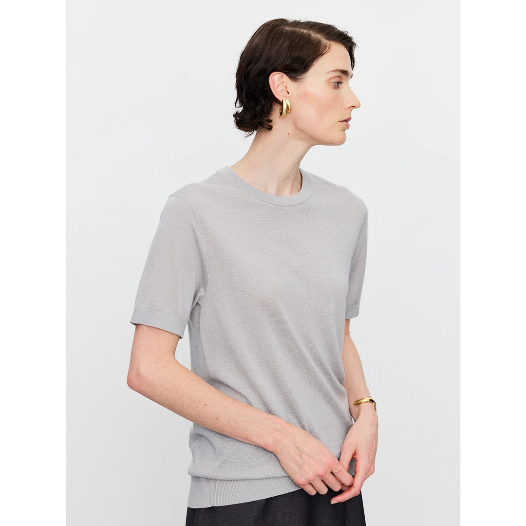 MARIUS意大利进口奢牌髙定CARIAGGI纱线阿拉善羊绒春夏针织百搭