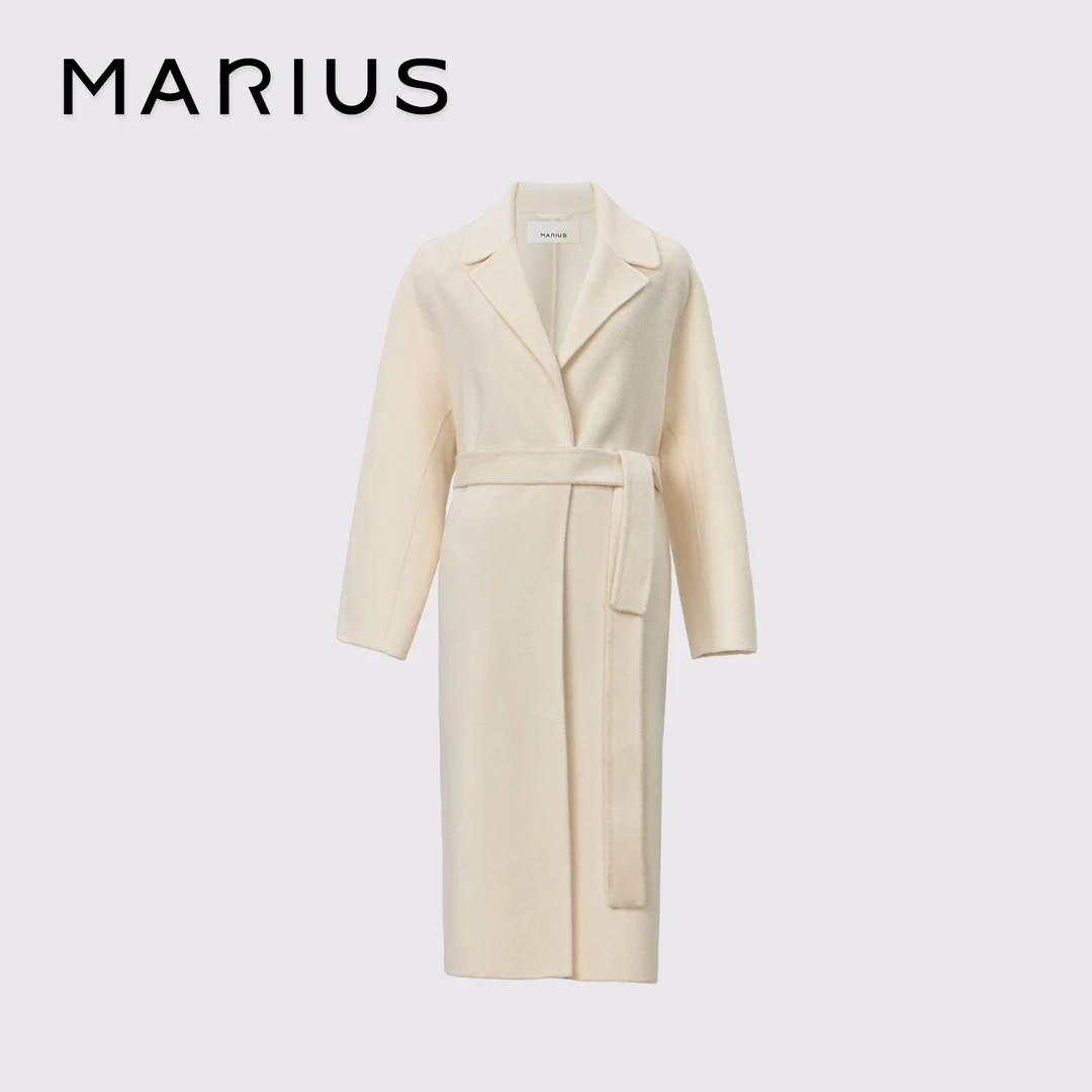 MARIUS明星同款"战袍9010"羊毛羊绒经典通勤双面呢大衣设计师秋冬