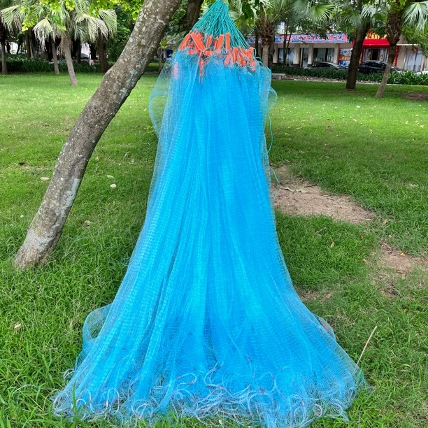 海边拉网 蓝色粗丝海边拖网 鱼虾蟹网 人工拉网单层渔网