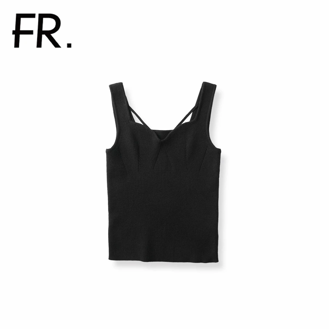 凡人优品女背心打底时尚休闲毛织背心纯色简约B125