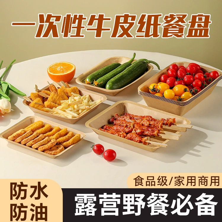 生活露营野餐纸盘户外聚餐果盘碟子懒人露营地携带方便一次性盘子