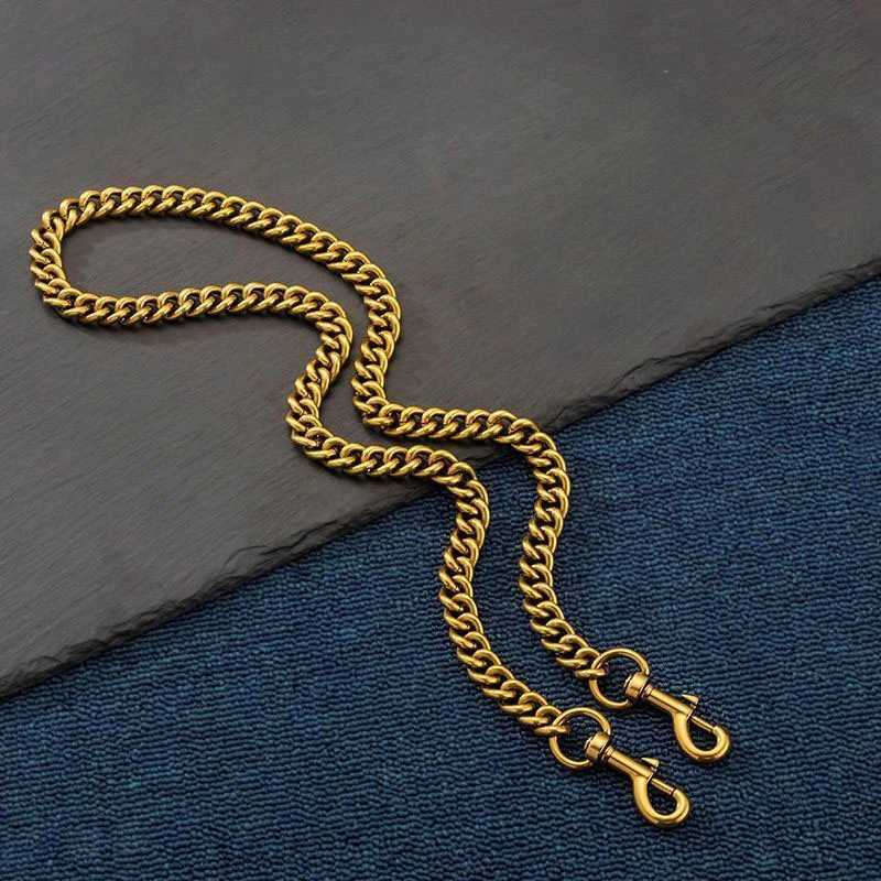 包包古金色链条配件高档不掉色铜包铝包链肩带粗链子斜挎包带单买