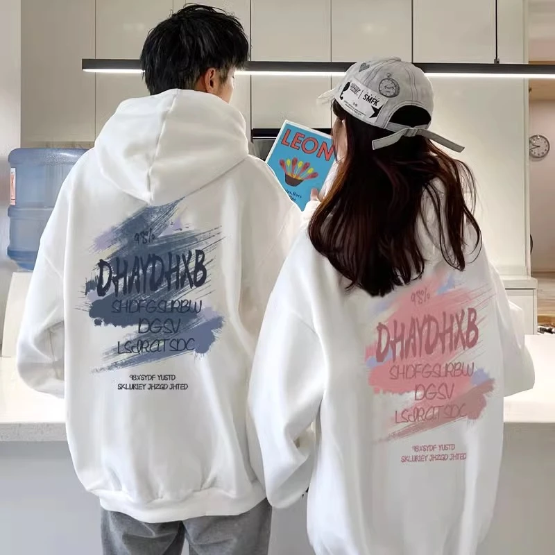 300斤特大码特别的情侣装宽松秋冬新款ins潮流不撞衫小众情侣卫衣