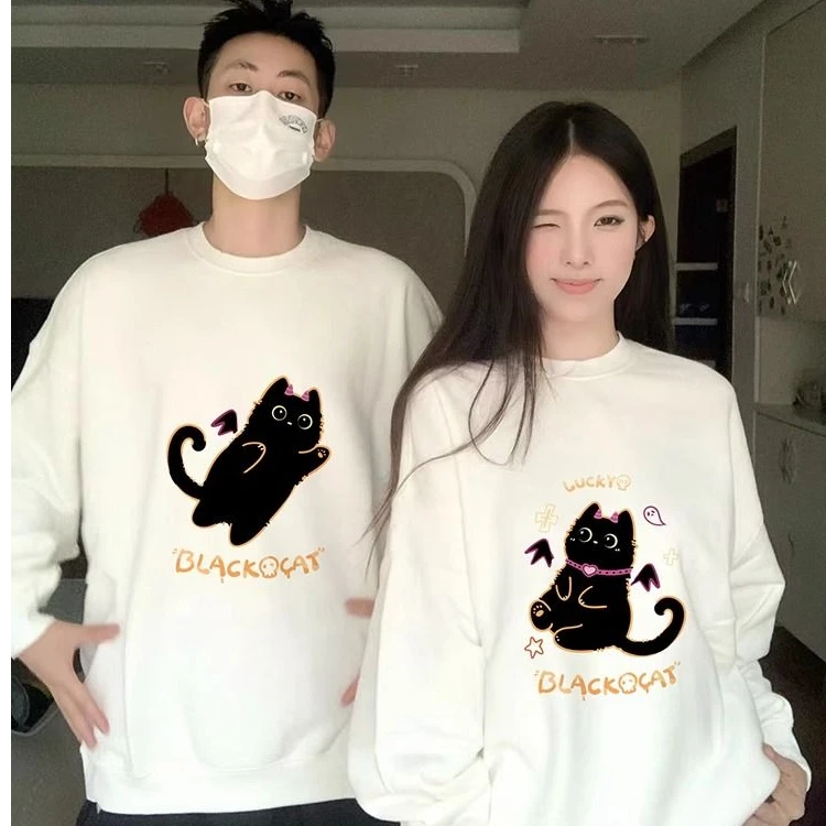 特别的情侣装卫衣秋冬季2025新款高级感加绒宽松大码情侣潮牌卫衣