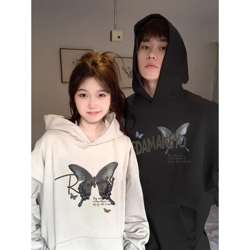 不一样特别的情侣装卫衣2025新款早秋冬款季连帽衣服高级感外卫衣