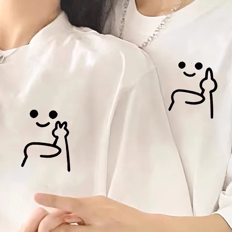 不一样的2025新款情侣装t恤夏季高级感衣服网红潮流纯棉百搭短袖