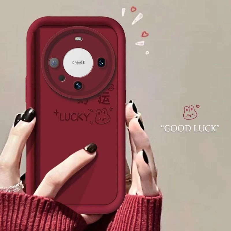 适用于华为Mate60Pro手机壳HUAWEIMATE60pro新年好运2024新款女防