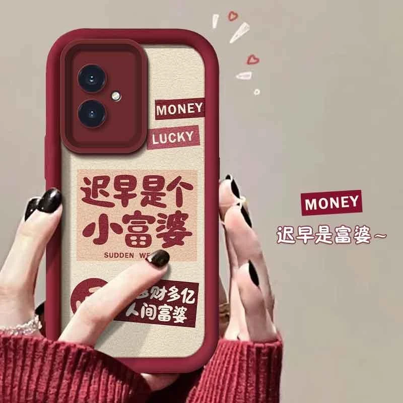 适用于荣耀100手机壳HONOR100小富婆新年女款防摔软壳全包式