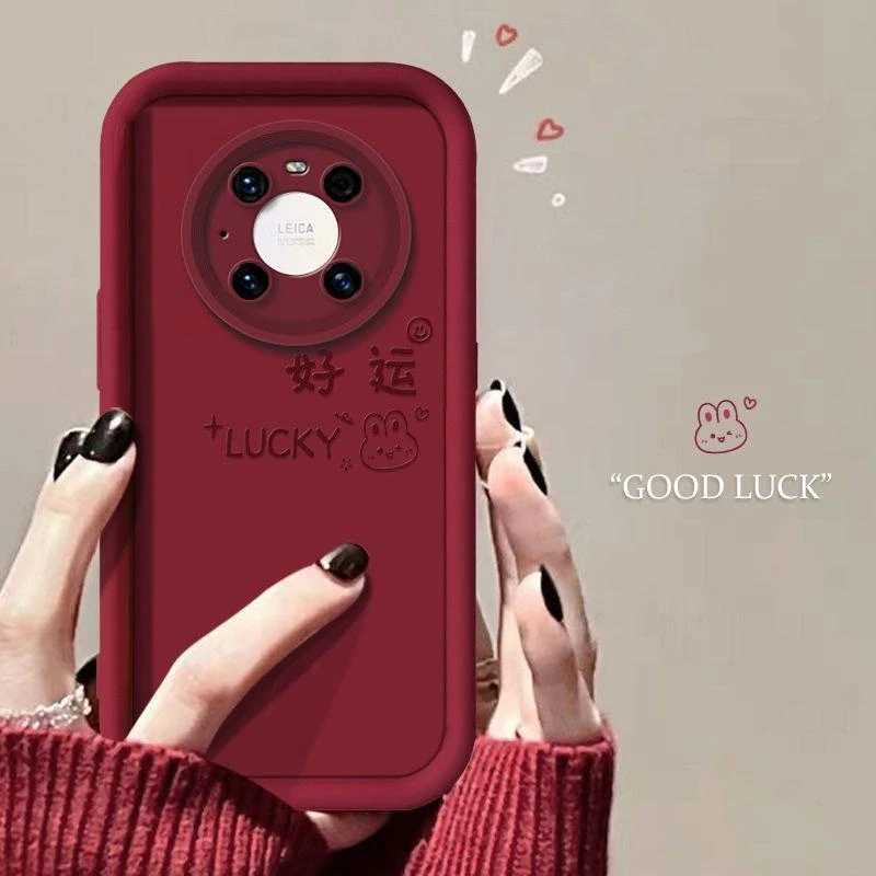 适用于华为Mate40Pro手机壳HUAWEIMATE40PRO新年好运2024新款女防