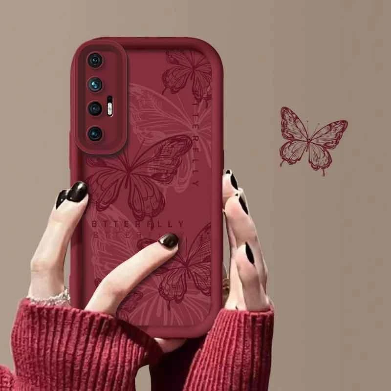 适用于小米10S手机壳Xiaomi10s线条蝴蝶新年女防摔软壳全包式