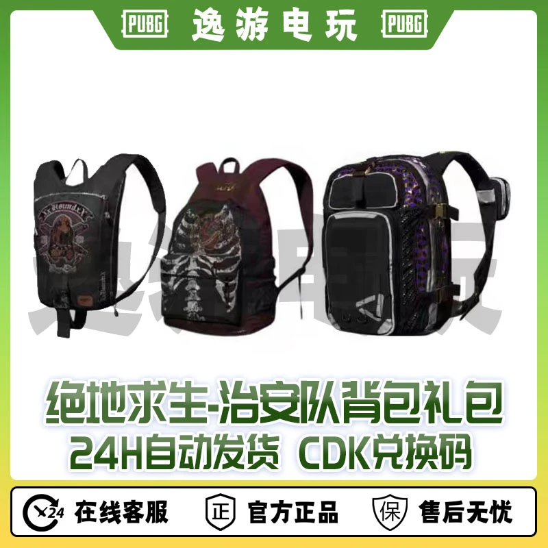 绝地求生PUBG皮肤治安队背包礼包CDK兑换码