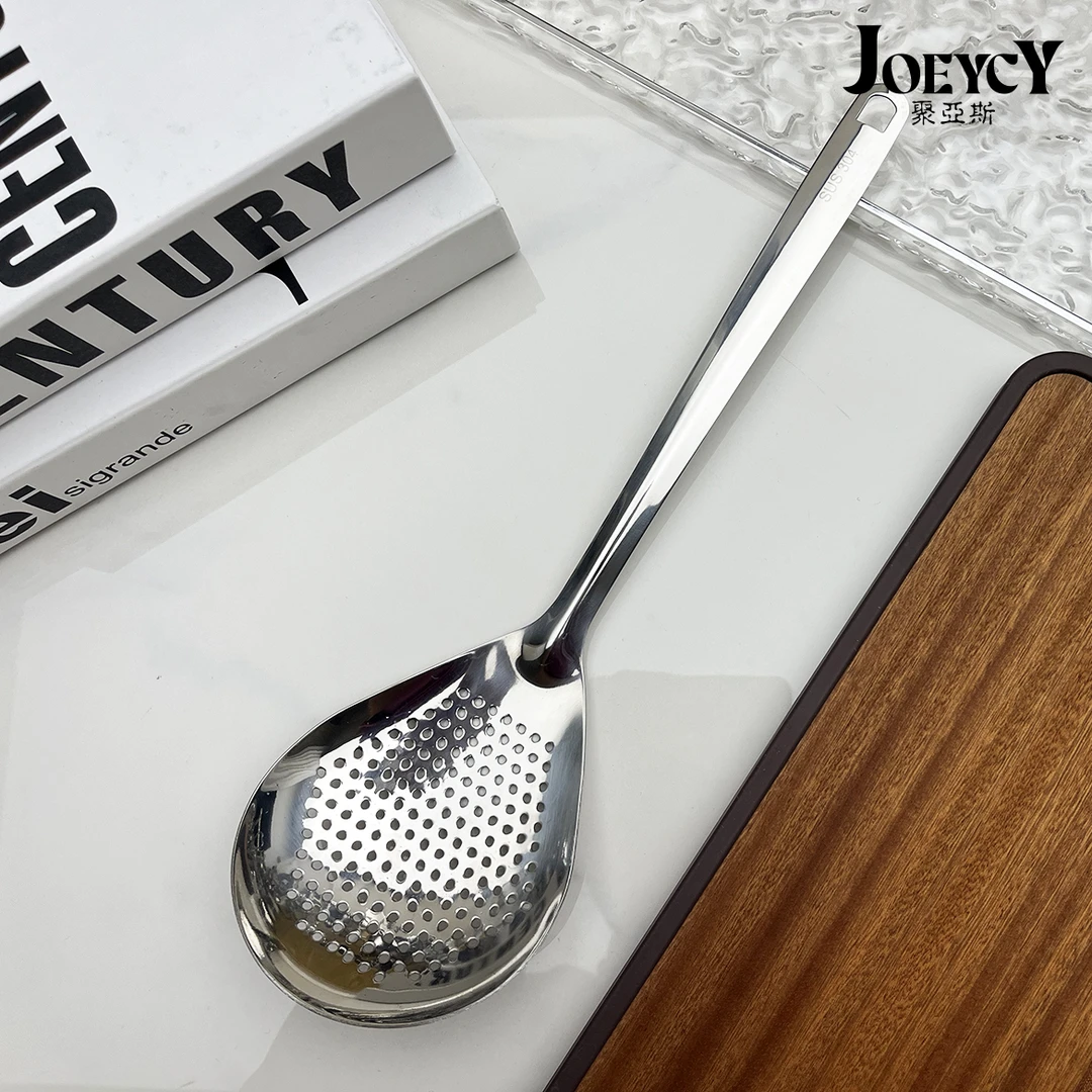 JOEYCY/聚亚斯不锈钢漏花椒勺厨房漏勺捞面条神器饺子面条捞勺