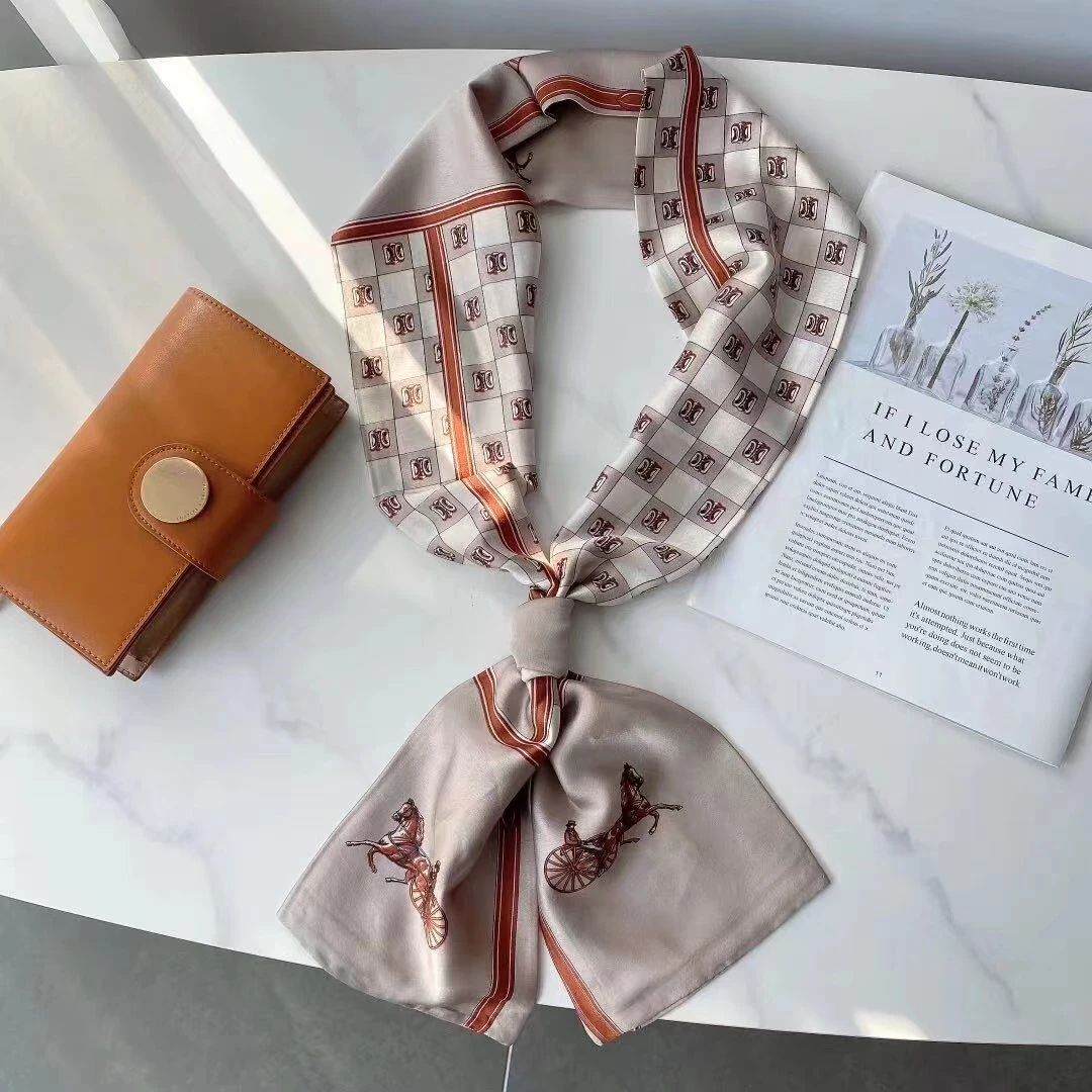 （丽景缎丝巾）花色随机