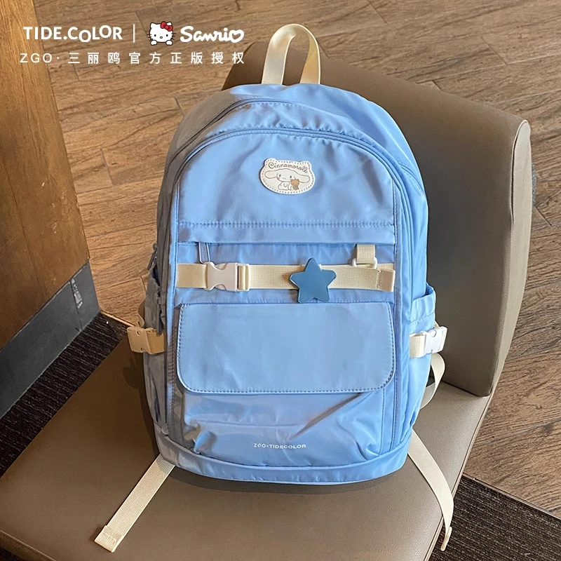 Tide color联名玉桂狗书包小学初中大学生学院风双肩包14寸电脑包