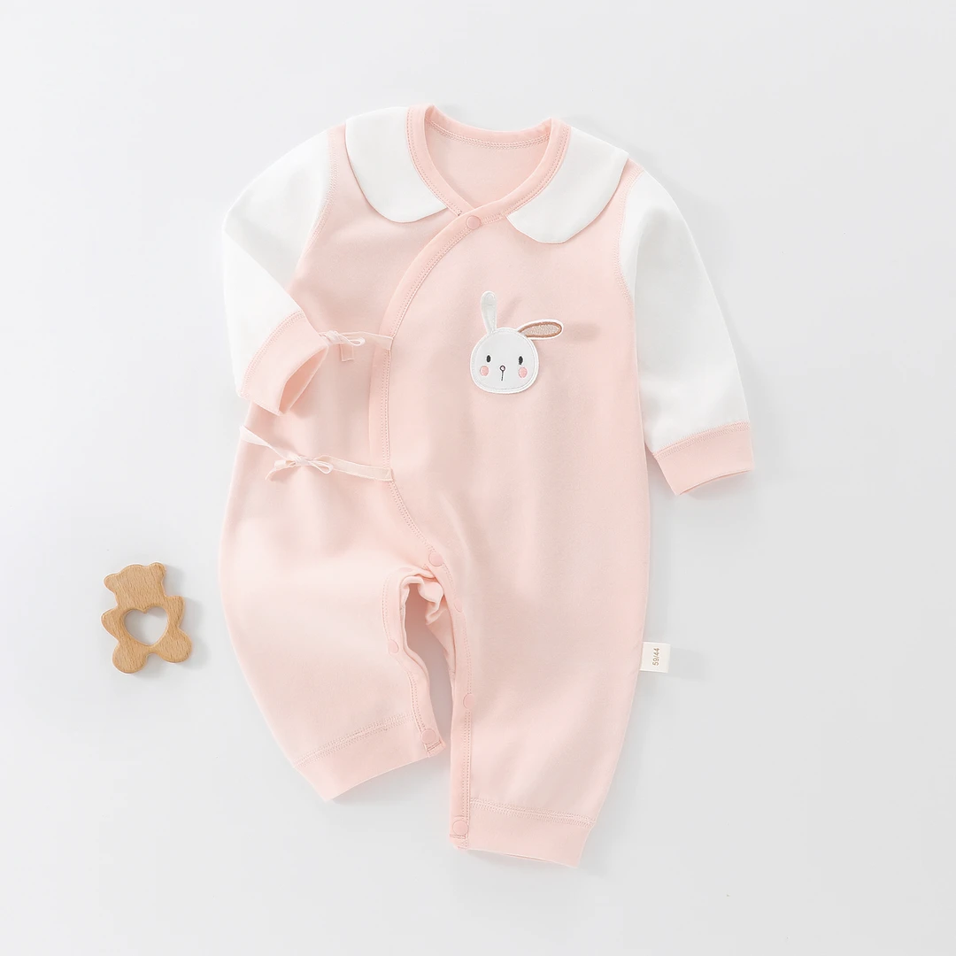 四季纯棉无骨连体衣春秋婴儿哈衣空调服外出服家居服宝宝内衣睡衣