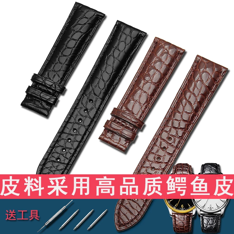 万禾 通用品牌手表圆纹鳄鱼皮表带 男女款真皮手表配件经典皮质