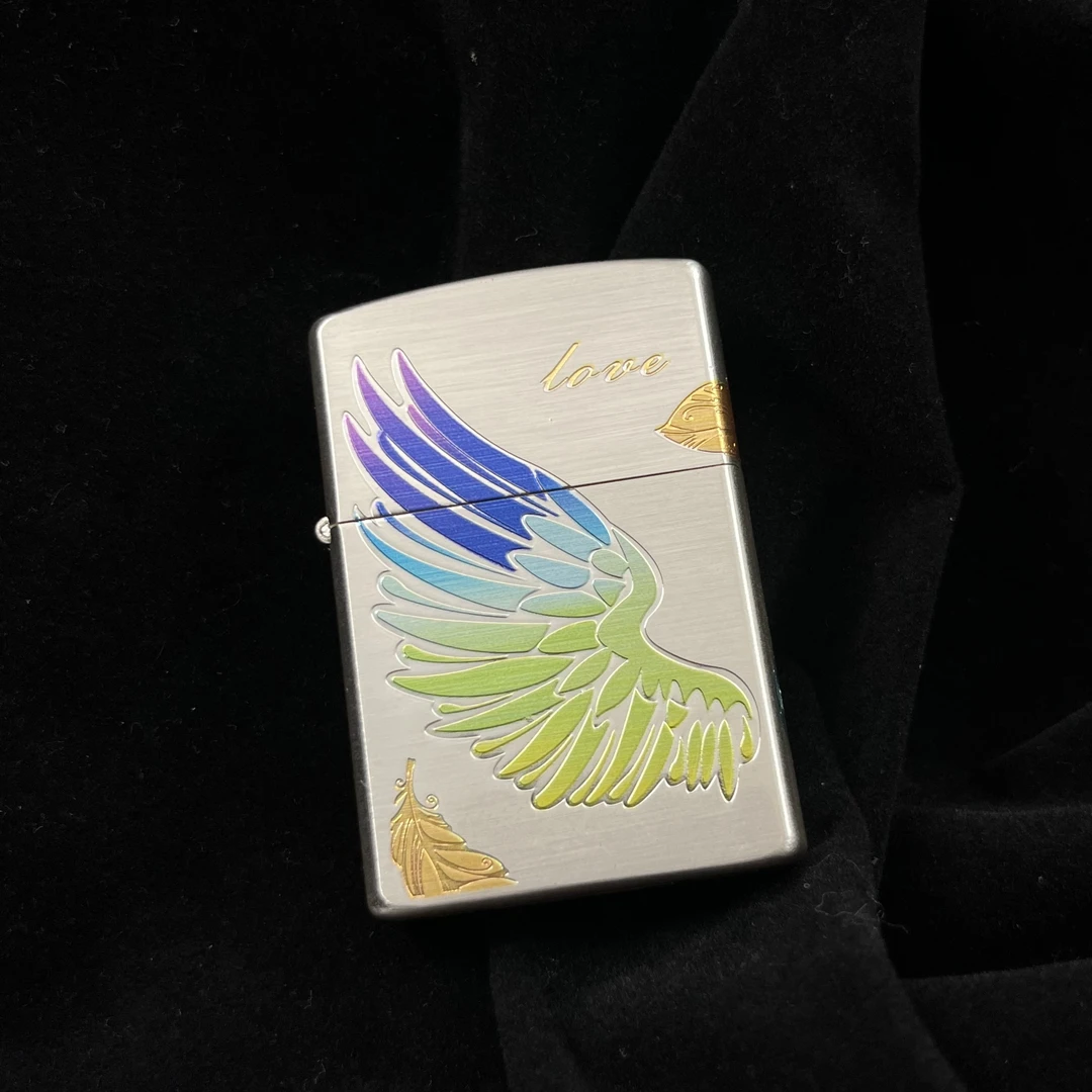 ZORRO佐罗正品防风二代机芯包银梦幻翅膀煤油创意打火机男士个性