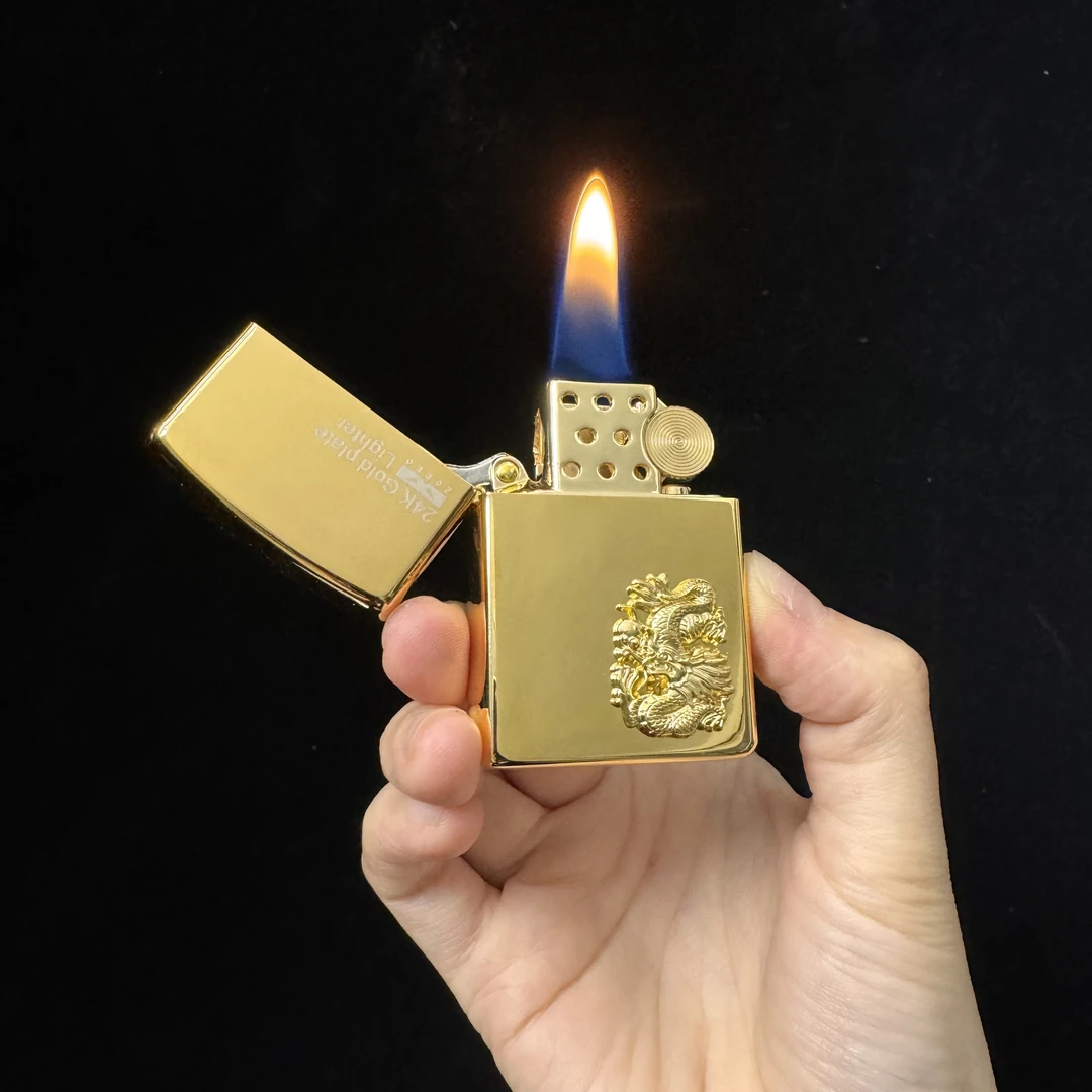 ZORRO十二生肖24K镀金二代升级煤油创意打火机防风男士礼物金色