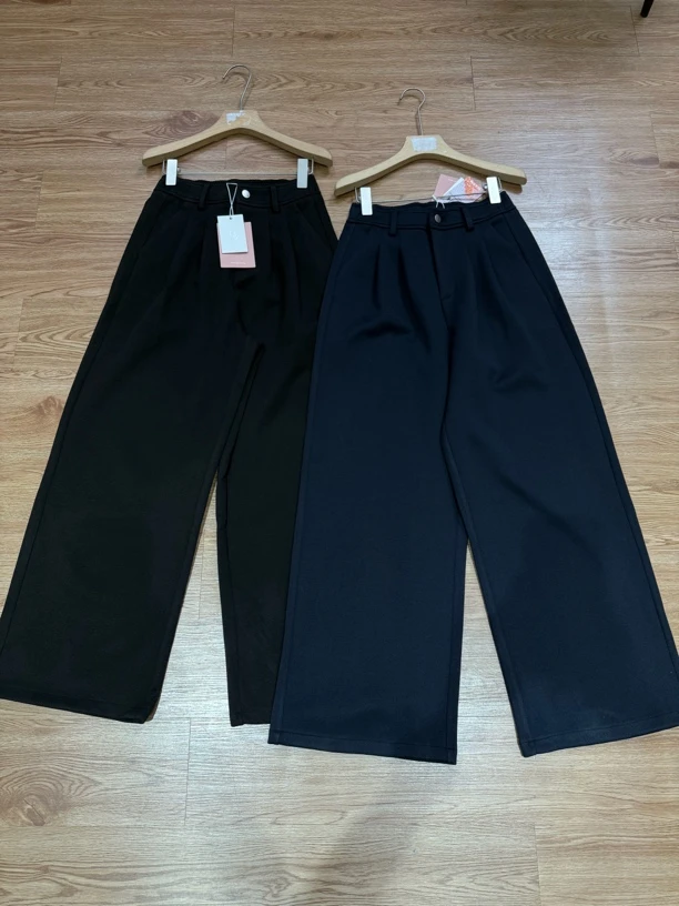 88052# 公司订单~ 一体绒半松紧阔腿裤 女