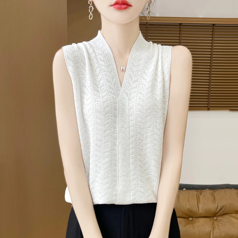 早秋新款无袖背心内搭纯色洋气针织衫显瘦时尚减龄叠传上衣气质