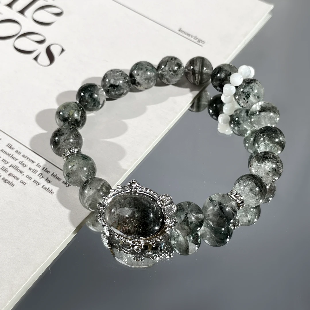 CB2369 绿幽灵 盒子 时尚水晶轻奢手串气质