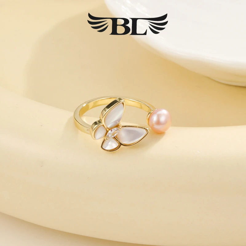 6158 【直播专属】蝴蝶气质百搭开口戒简约