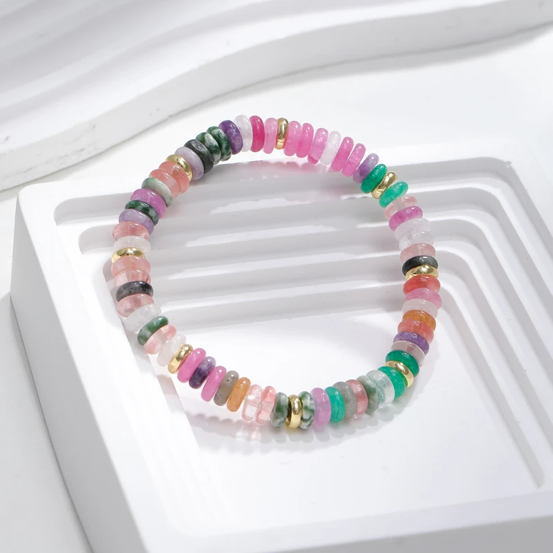 YX-2013 彩色石头设计师简约百搭气质手链时尚