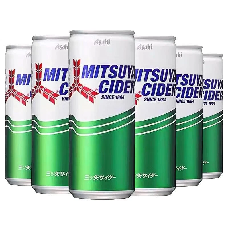 日本进口朝日美苏亚青柠味汽水250ml/罐装夏日饮品可乐型碳酸饮料