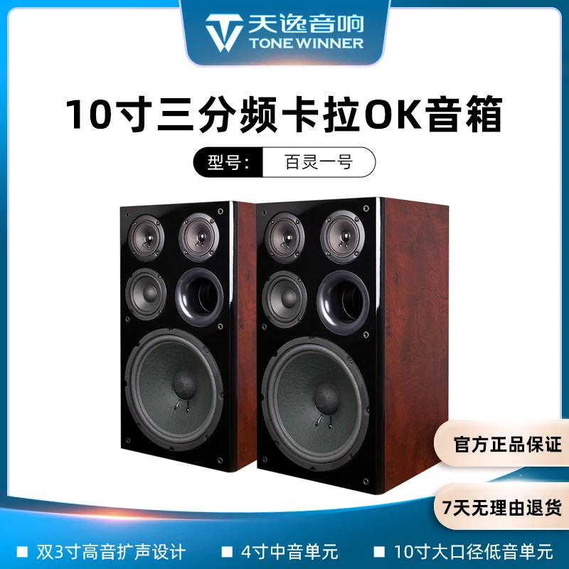 美丽安之声Winner/天逸BL-1百灵一号10寸三分频卡拉OK木质书架箱