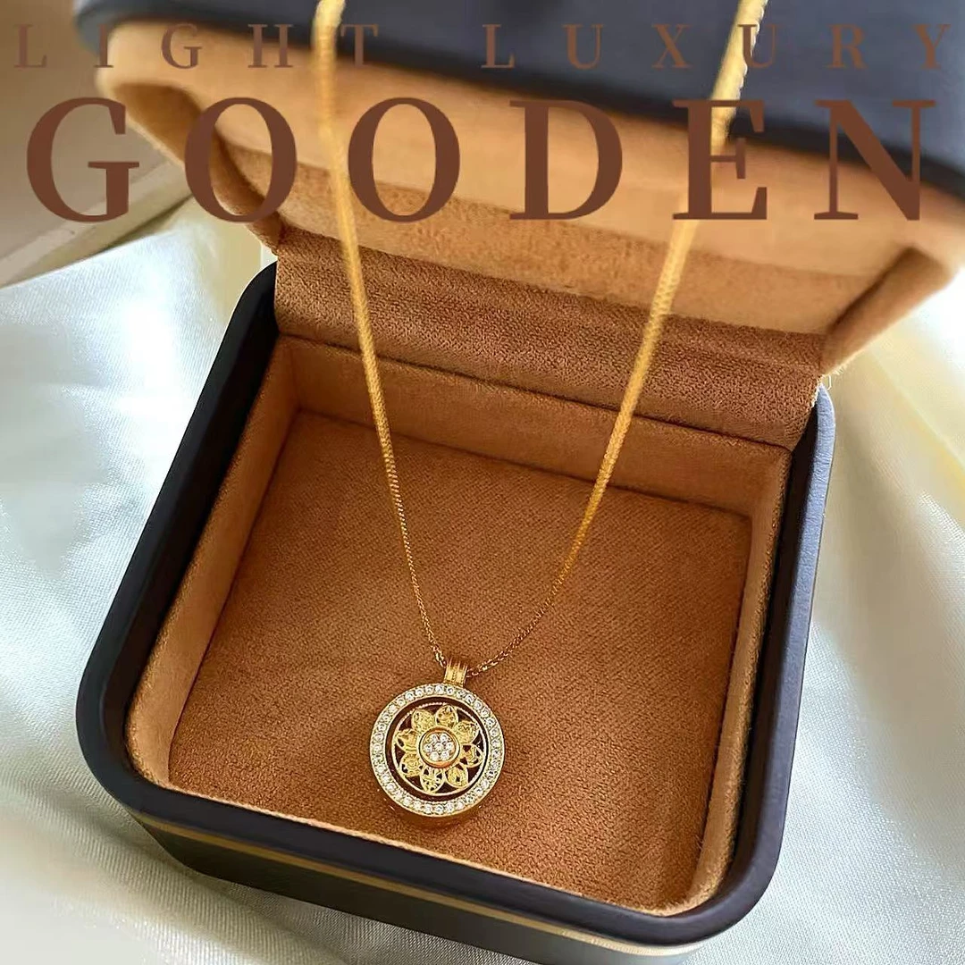 坠链均925银 Gooden岛家【幸运罗盘】高级感复古法式轻奢中古项链
