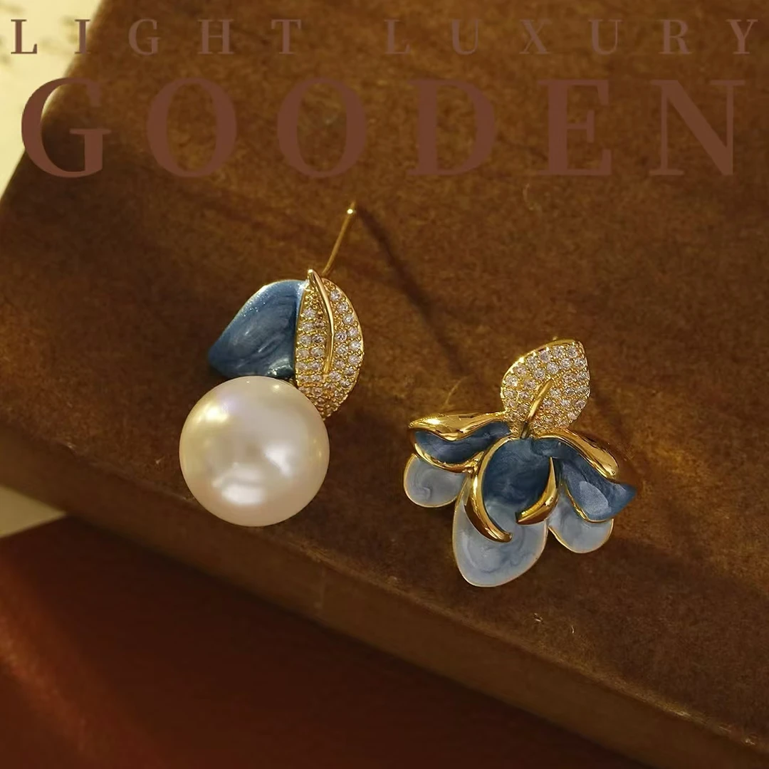 铜合金耳饰 Gooden岛家【茉如】925银针高级感秋冬气质轻奢时尚耳环