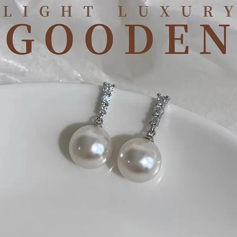 925银耳饰 【浮光】气质轻奢施家正圆珠耳钉精致经典百搭秋冬耳坠