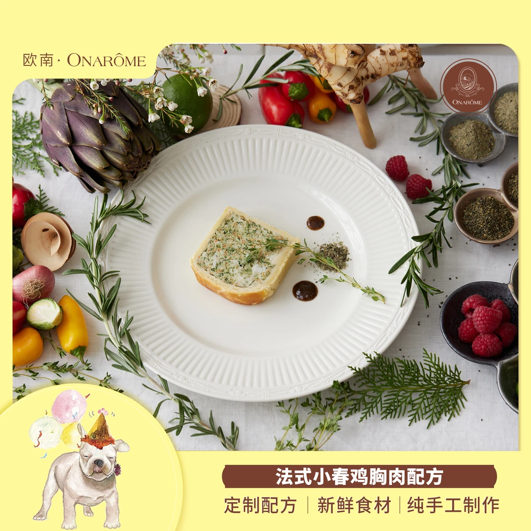 欧南狗狗惠灵顿牛排 法式小春鸡胸肉 法式烘焙现做营养狗狗鲜食