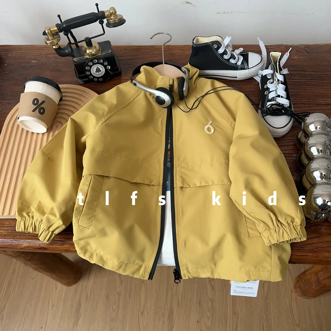 童例「24355O字母刺绣外套」秋季新品儿童防风防水上衣休闲百搭韩版